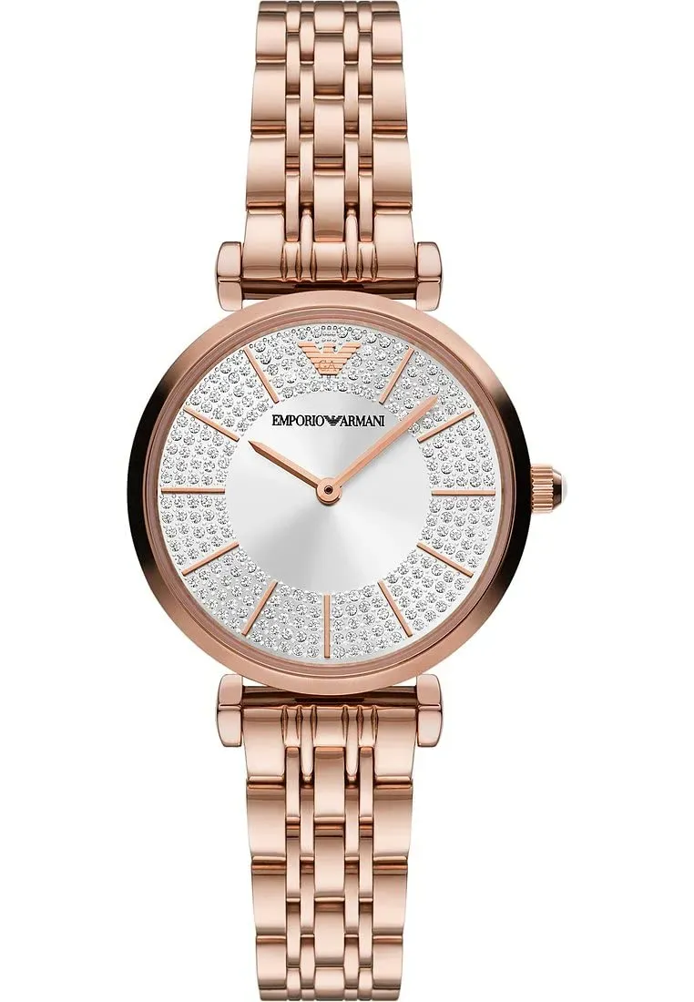 Emporio Armani orologio donna oro rosa glitter rosato