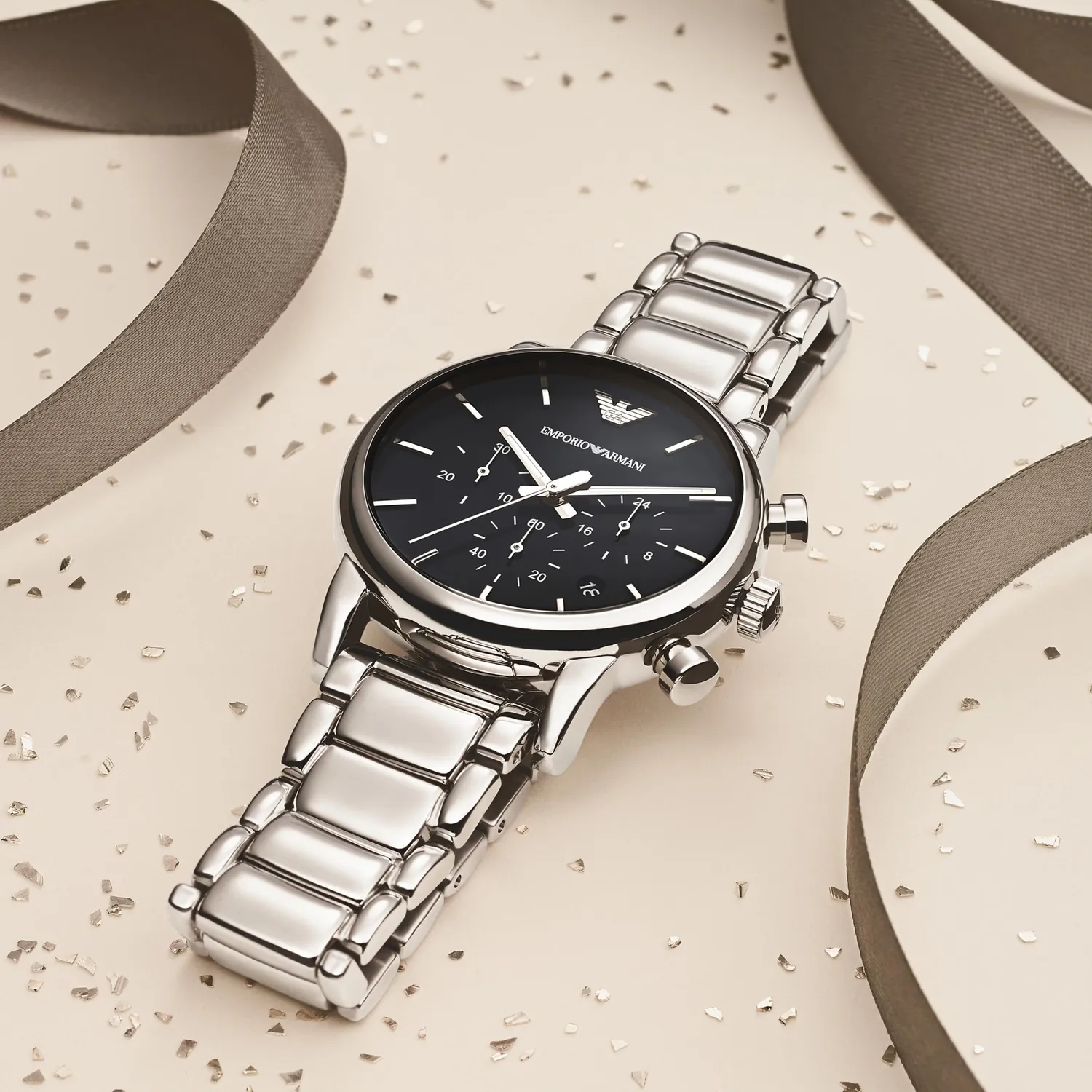 Emporio Armani AR1853 Orologio Uomo Cronografo Acciaio 41 mm