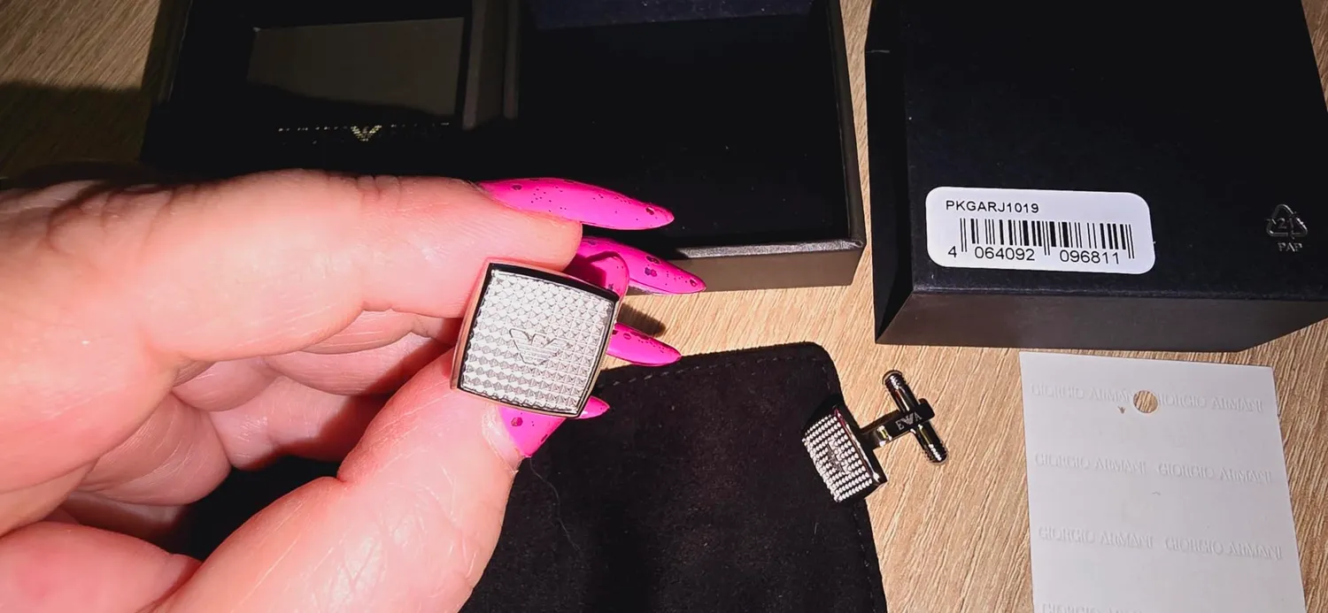 Emporio Armani Jewels Gemelli Uomo Argento e Oro acciaio