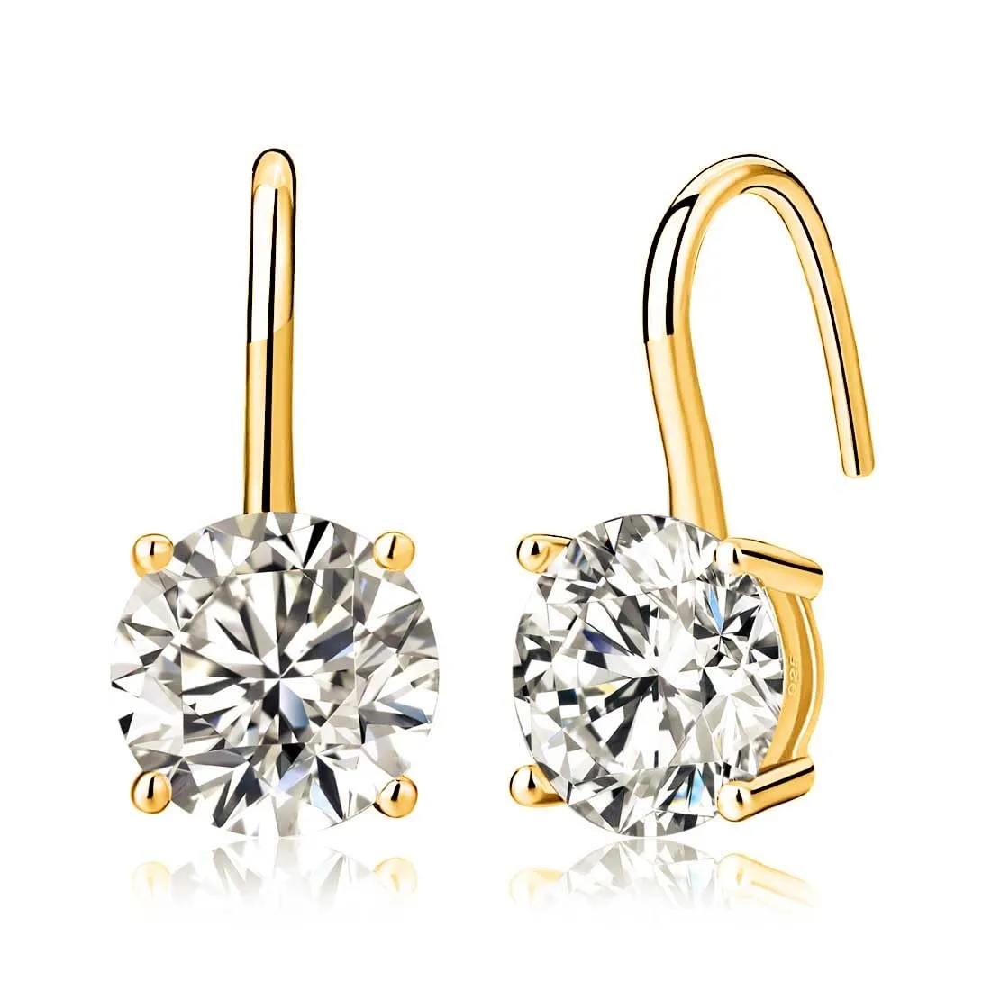 Diamond Treats Orecchini Pendenti Punto Luce Argento Zirconia 8 mm