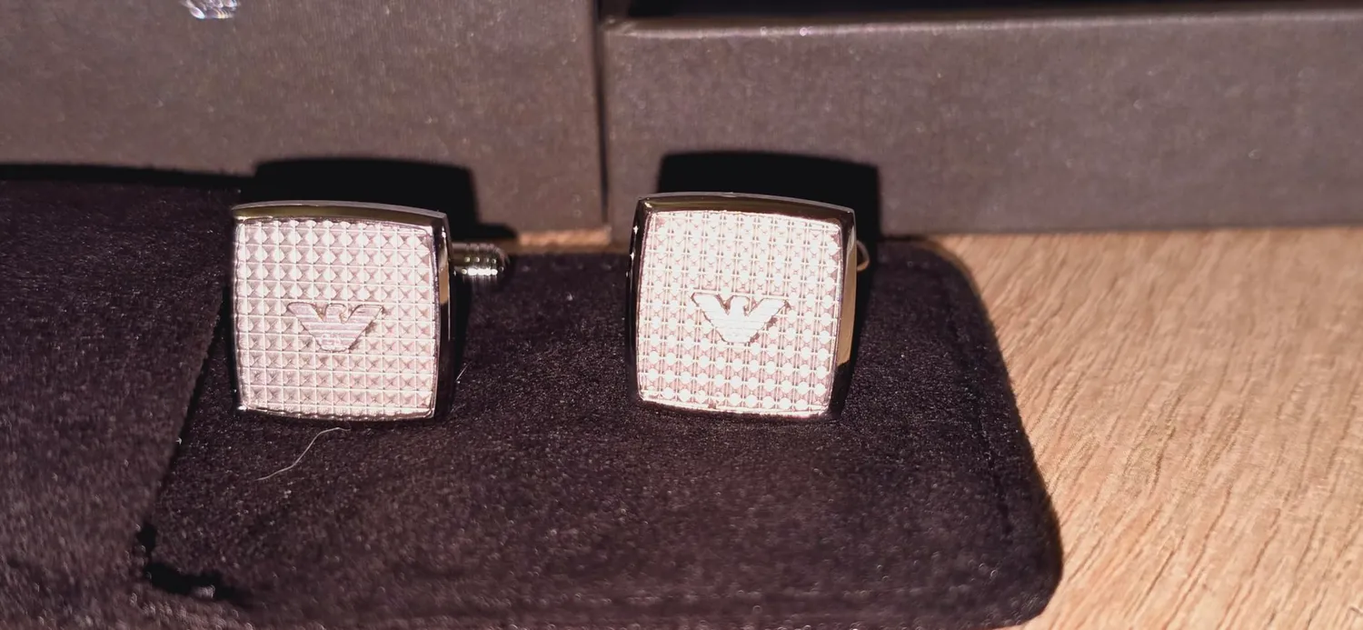 Emporio Armani Jewels Gemelli Uomo Argento e Oro acciaio
