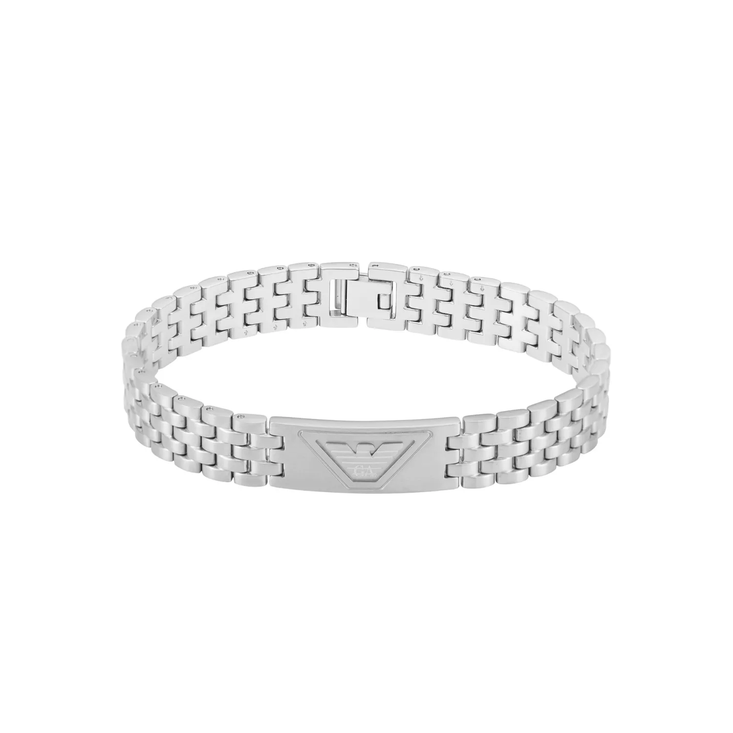 Emporio Armani Bracciale Uomo Acciaio Argento Maglie