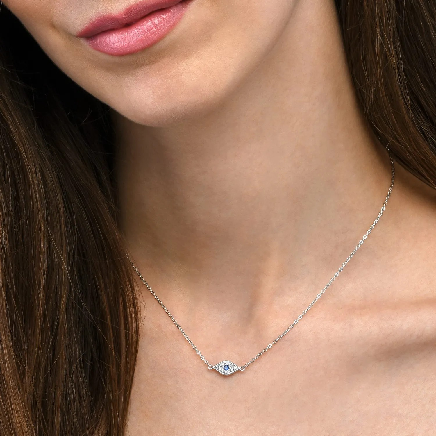 Diamond Treats collana occhio turco argento 925 malocchio