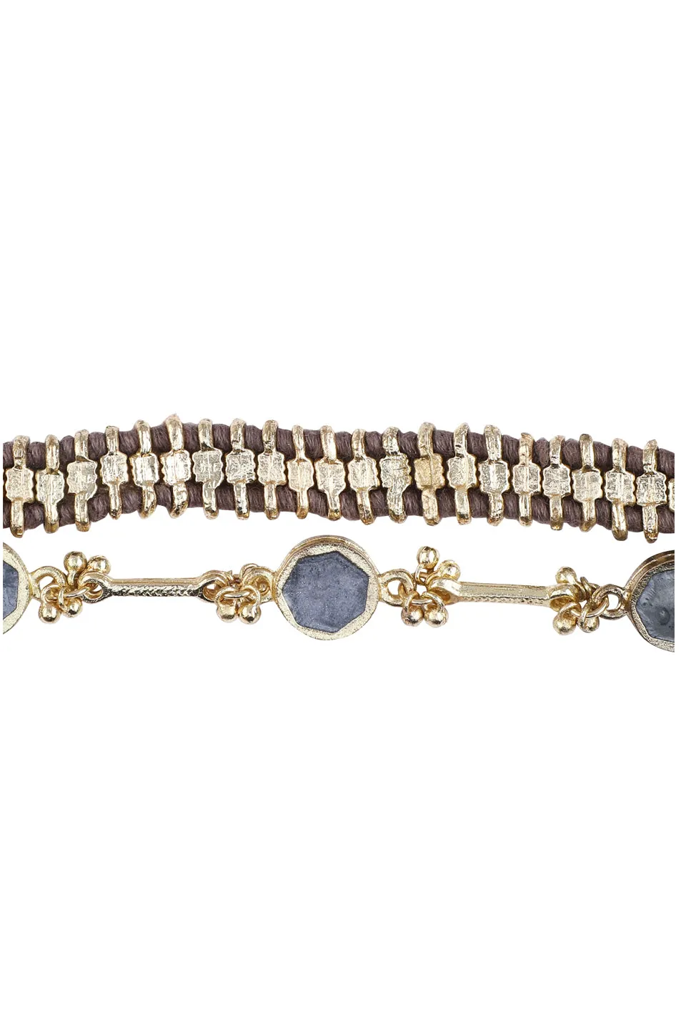 House of Tuhina Falak Round Enamel bracciale smalto oro