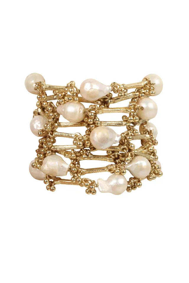 House of Tuhina Baisa Gold Fareedan bracciale oro heritage