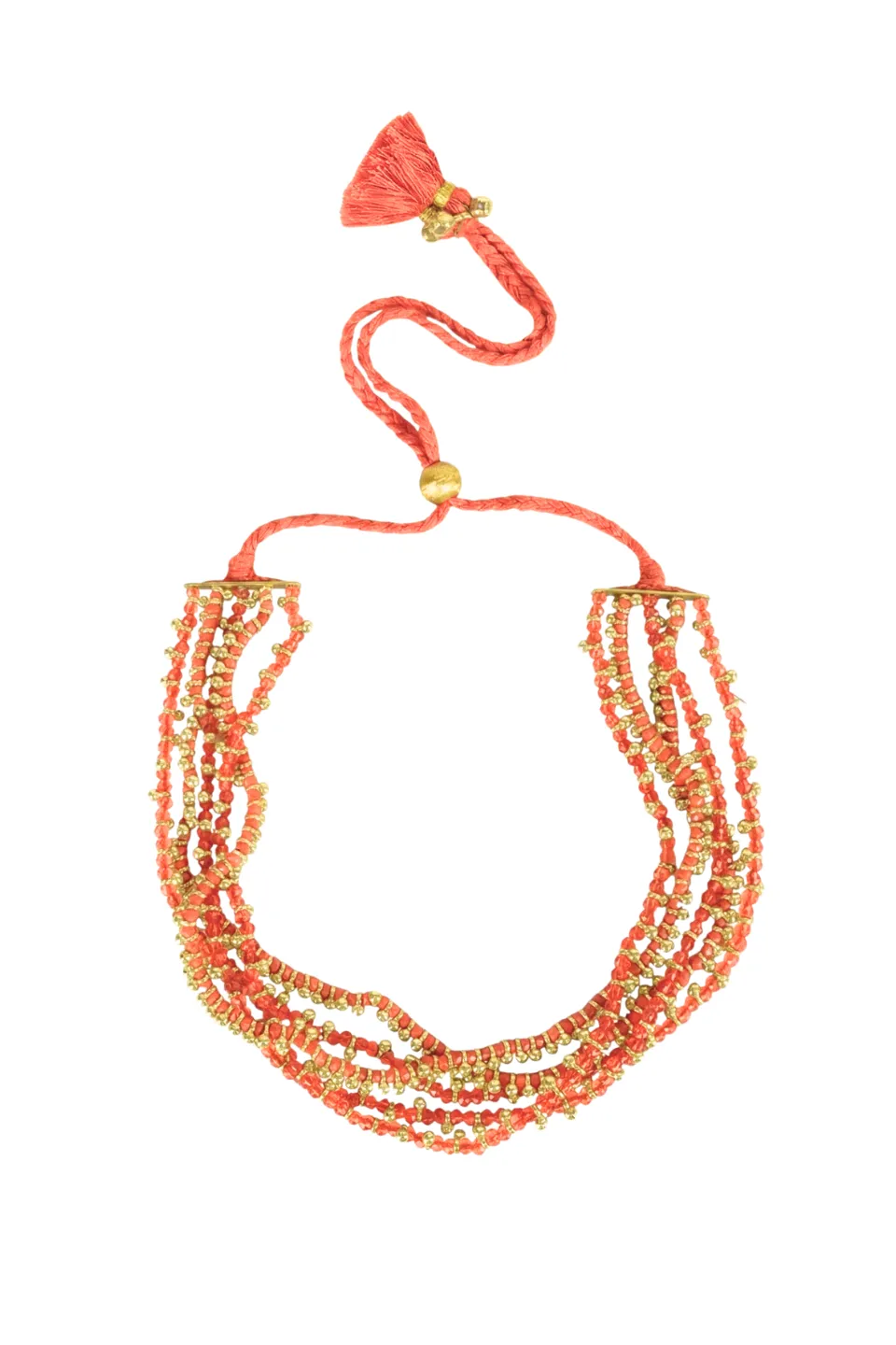House of Tuhina Ruhani collana Blue Grey oro sun