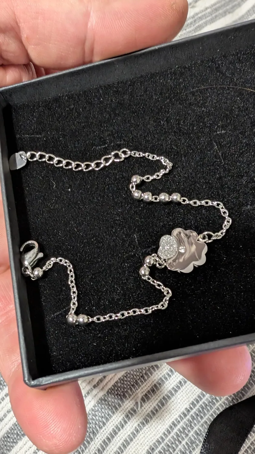 Dada Gioielli Portafortuna Bracciale Donna Quadrifoglio Zirconi