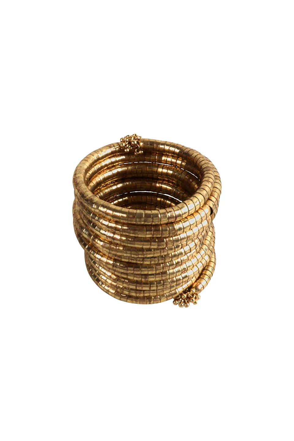 House of Tuhina Ahirani Bangle Spirale Oro rigido