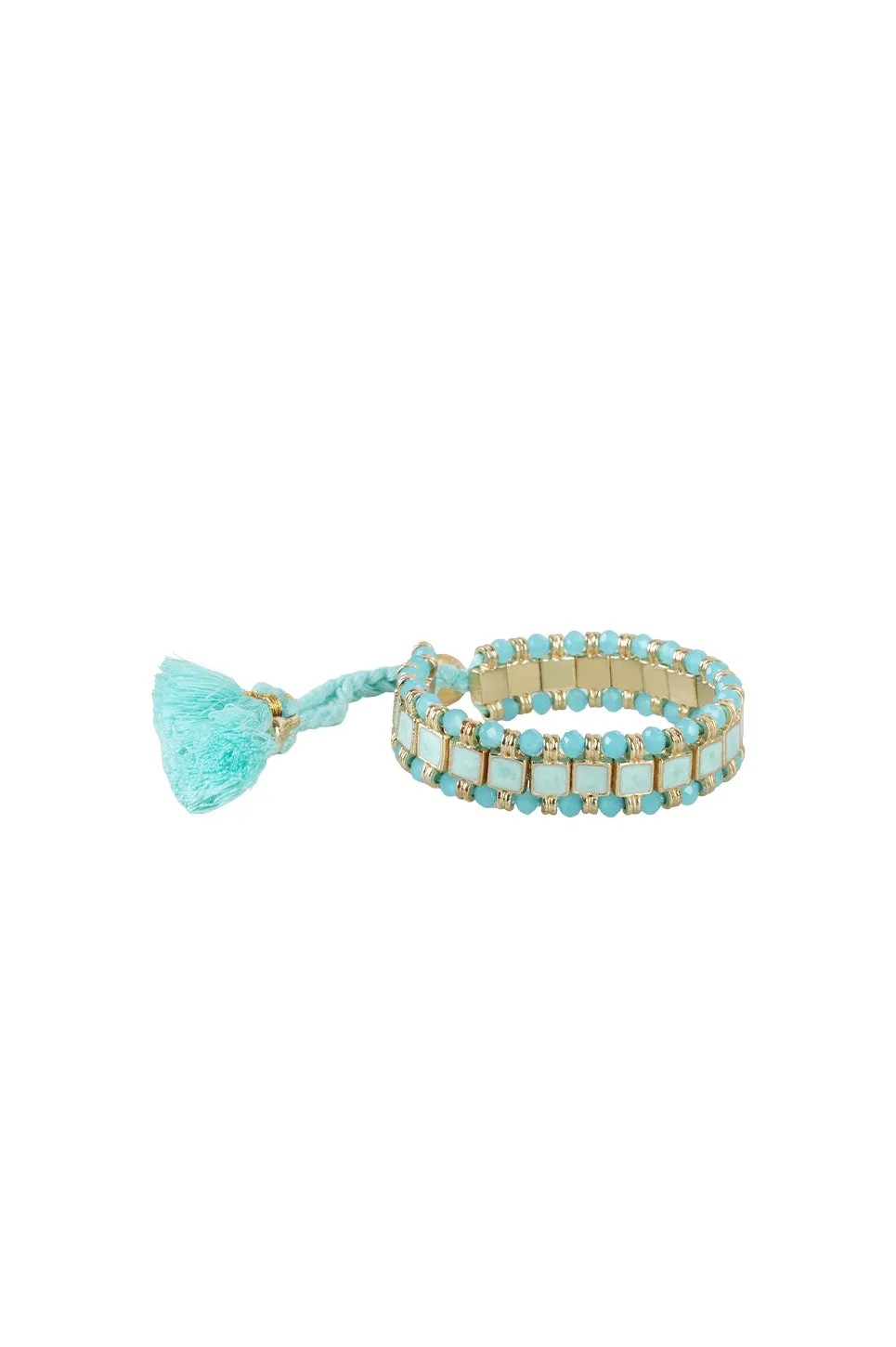 House of Tuhina Reeva bracciale regolabile corallo oro