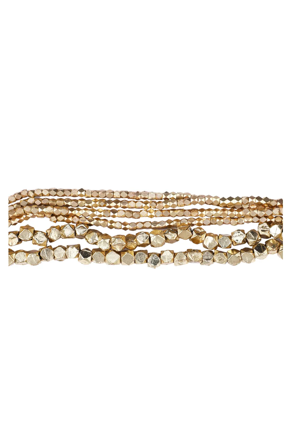 House of Tuhina Rooh bracciale multistrato oro pietra