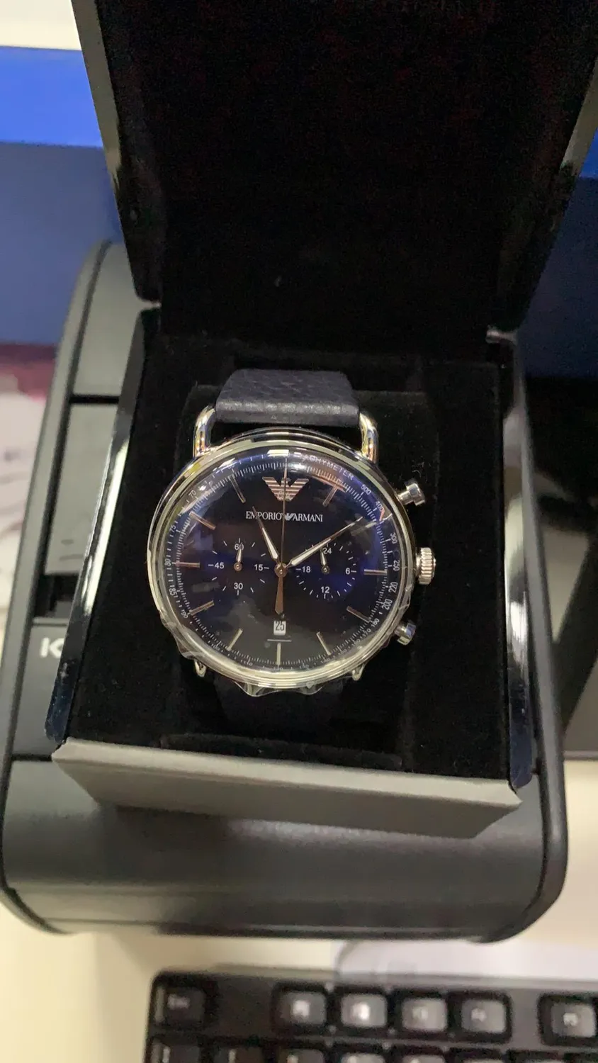 Emporio Armani orologio uomo carbone e nero