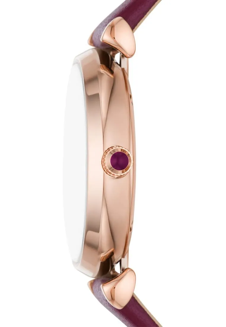 Emporio Armani AR11487 Orologio Donna 32mm Pelle Bordeaux