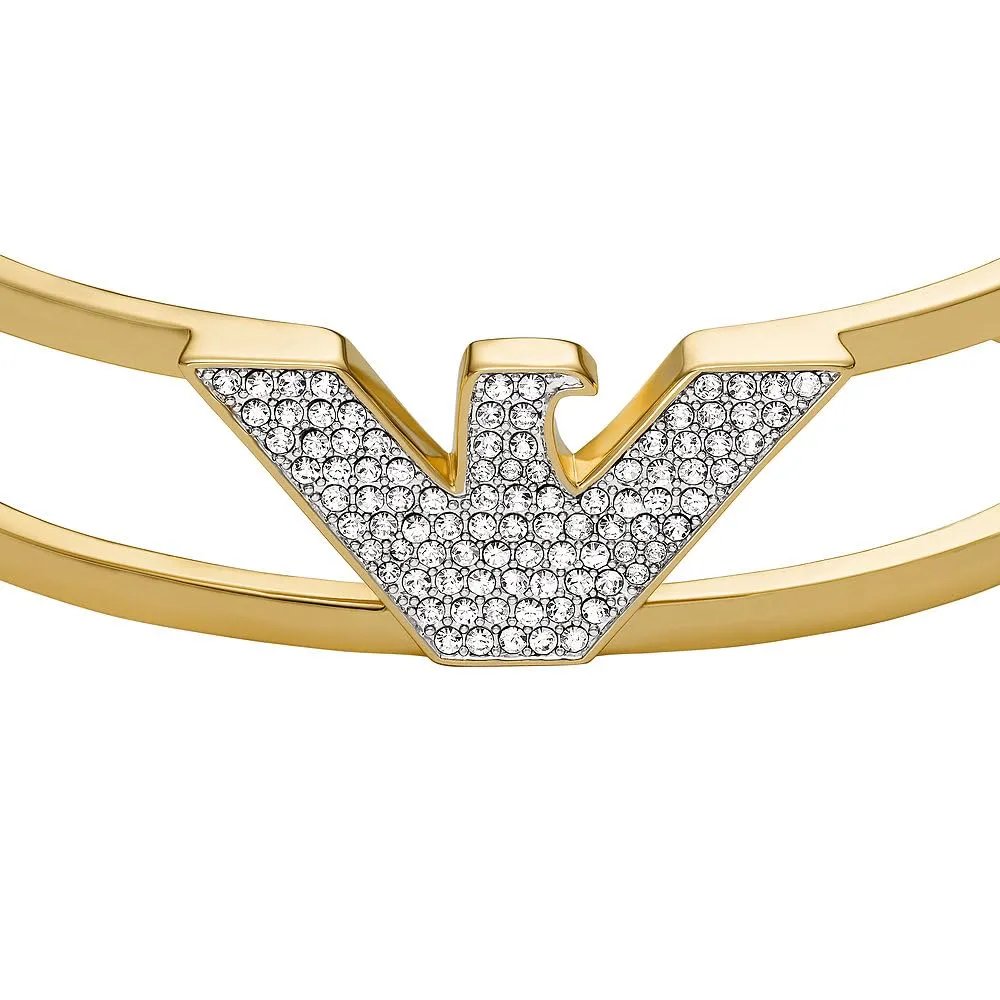 Emporio Armani EGS3047710 bracciale manchette oro cristalli