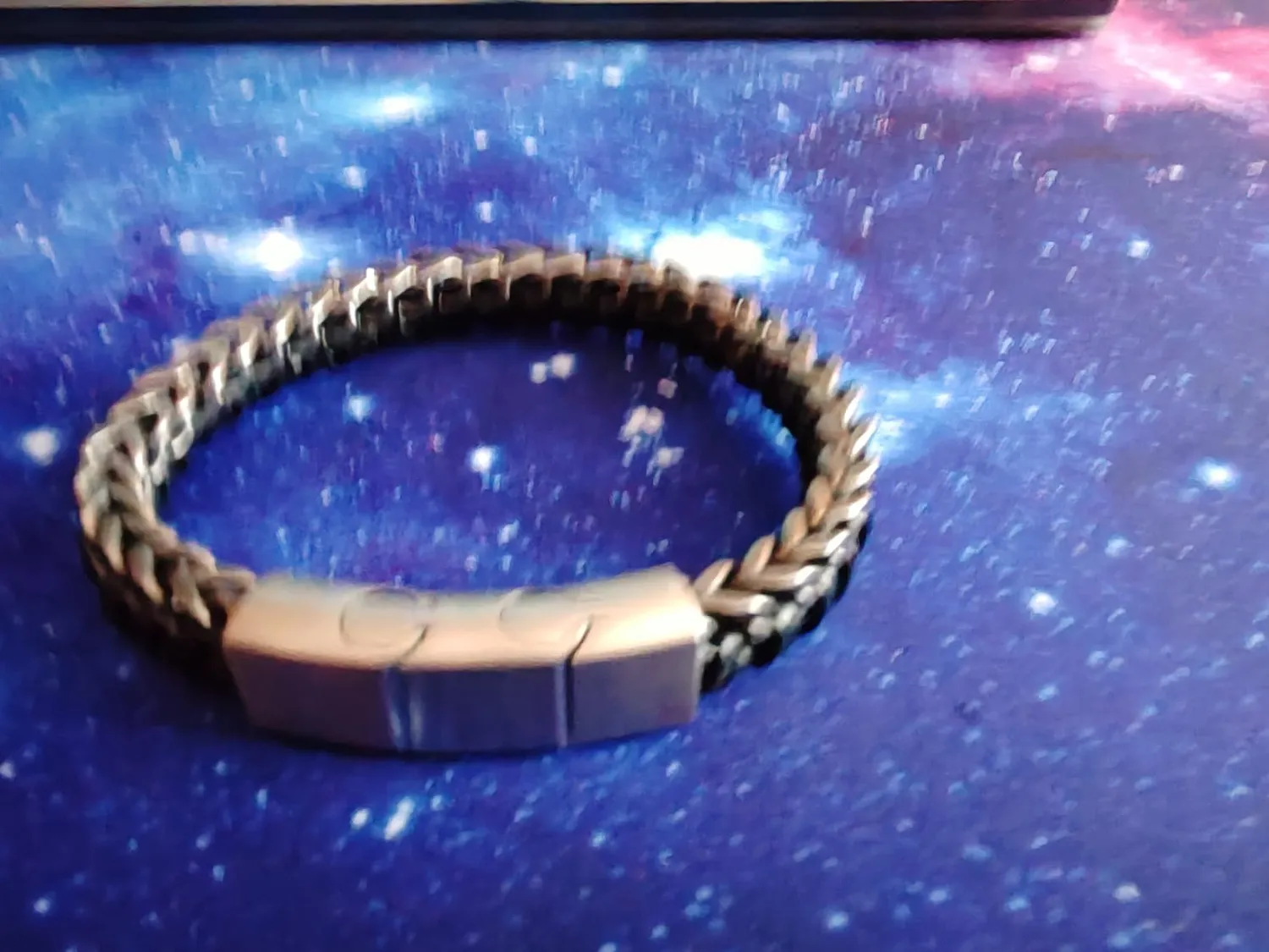 Dada Gioielli Bracciale Uomo Blu Pelle Acciaio