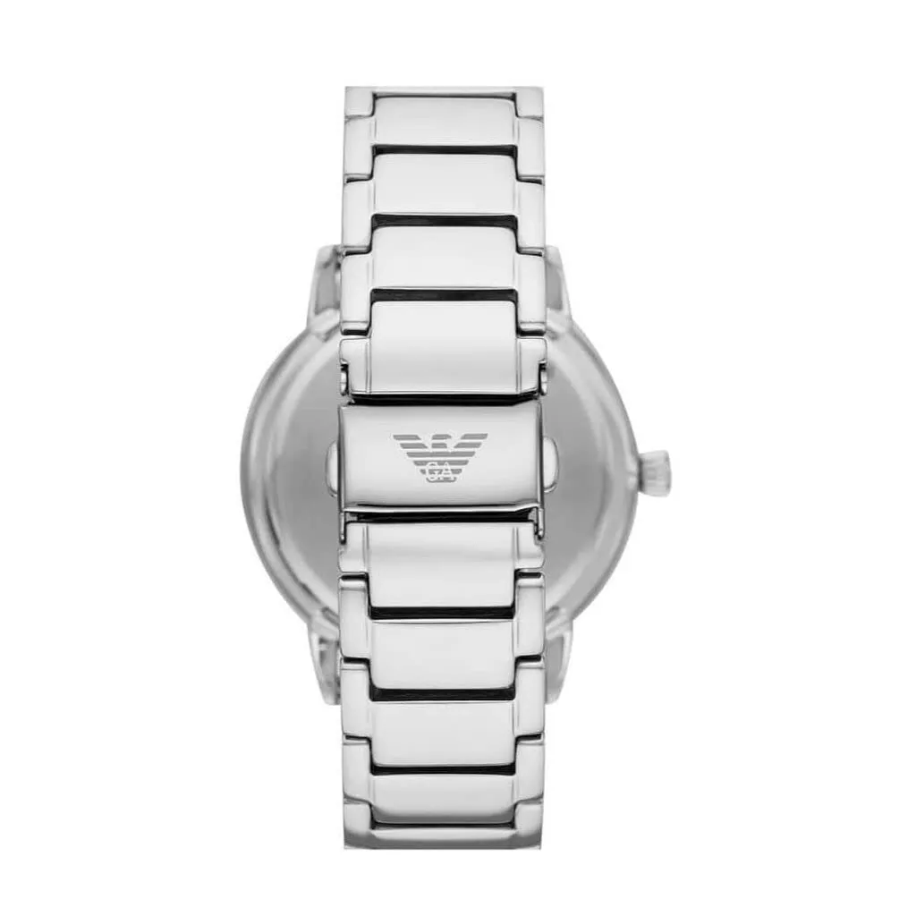 Emporio Armani Orologio Uomo 43 mm Pelle Marrone Oro Rosa