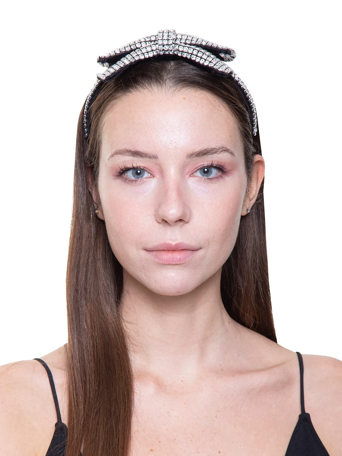 Rada Fiocco Cerchietto Capelli Nero con Cristalli
