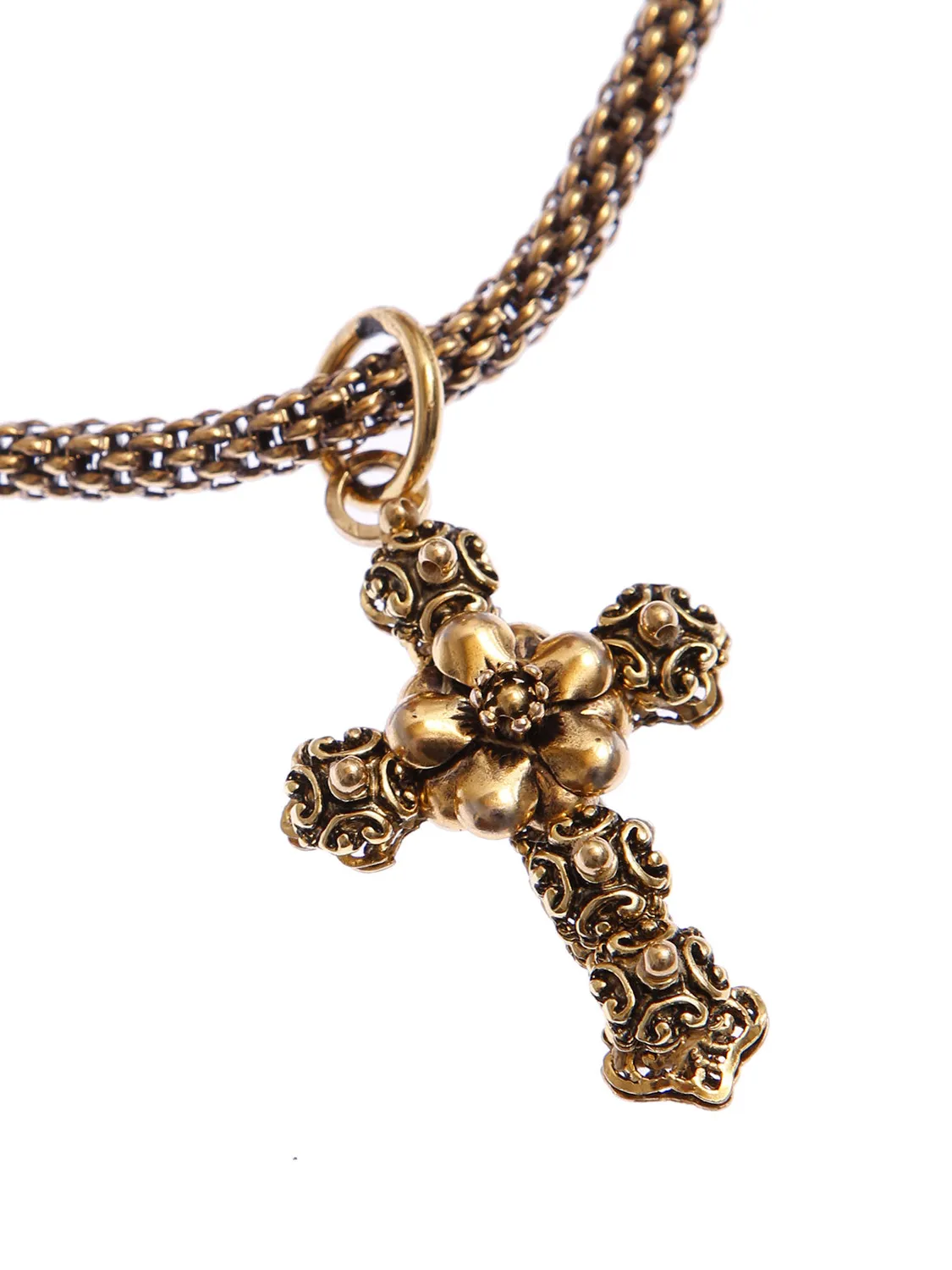 Rada Collana Croce girocollo oro antico ottone
