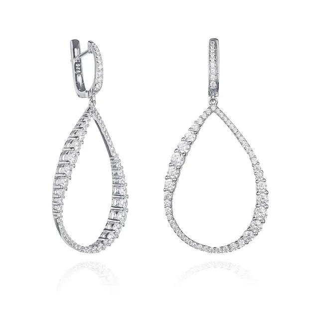 Diamond Treats Grandi Goccia orecchini pendenti argento zirconi