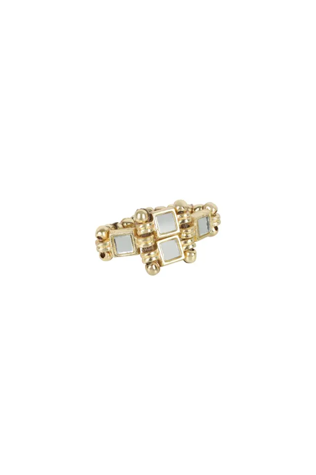 House of Tuhina Amisha anello oro luna fatto a mano