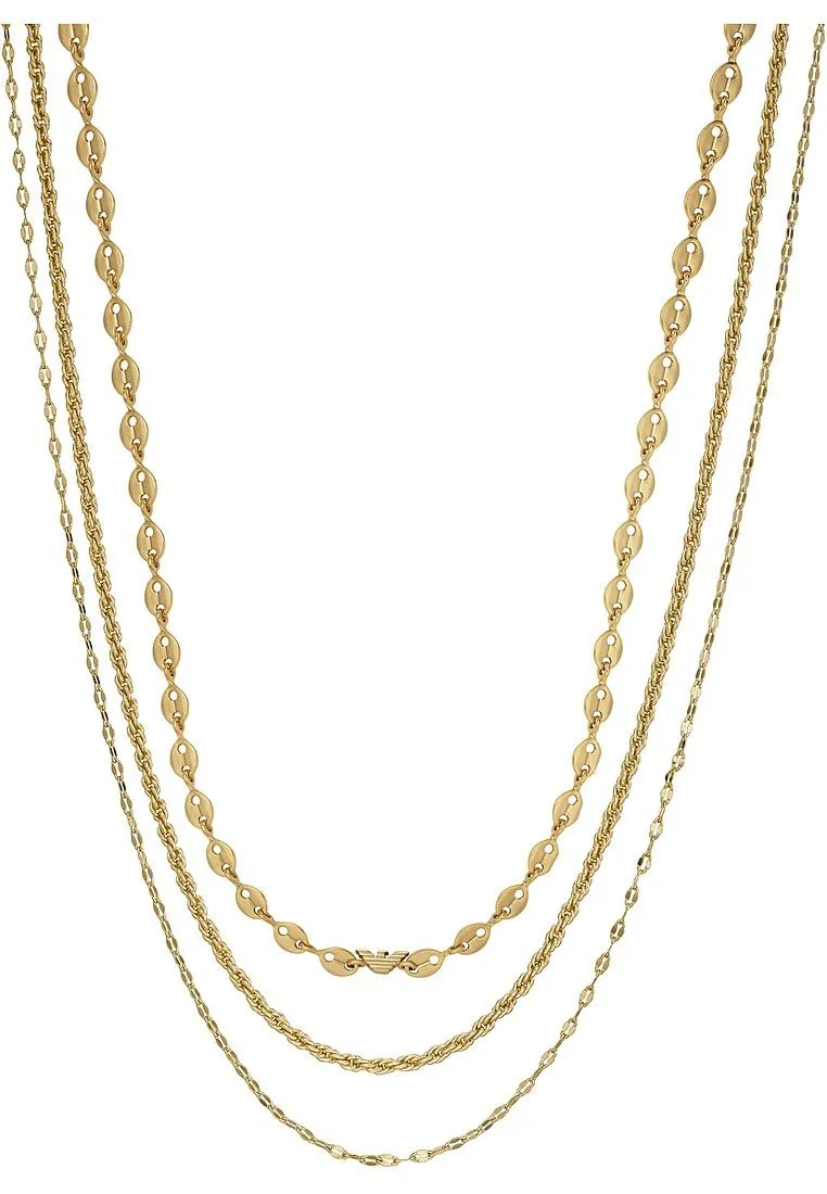 Emporio Armani Jewels Collana Ottone Oro Rosa Donna Moschettone