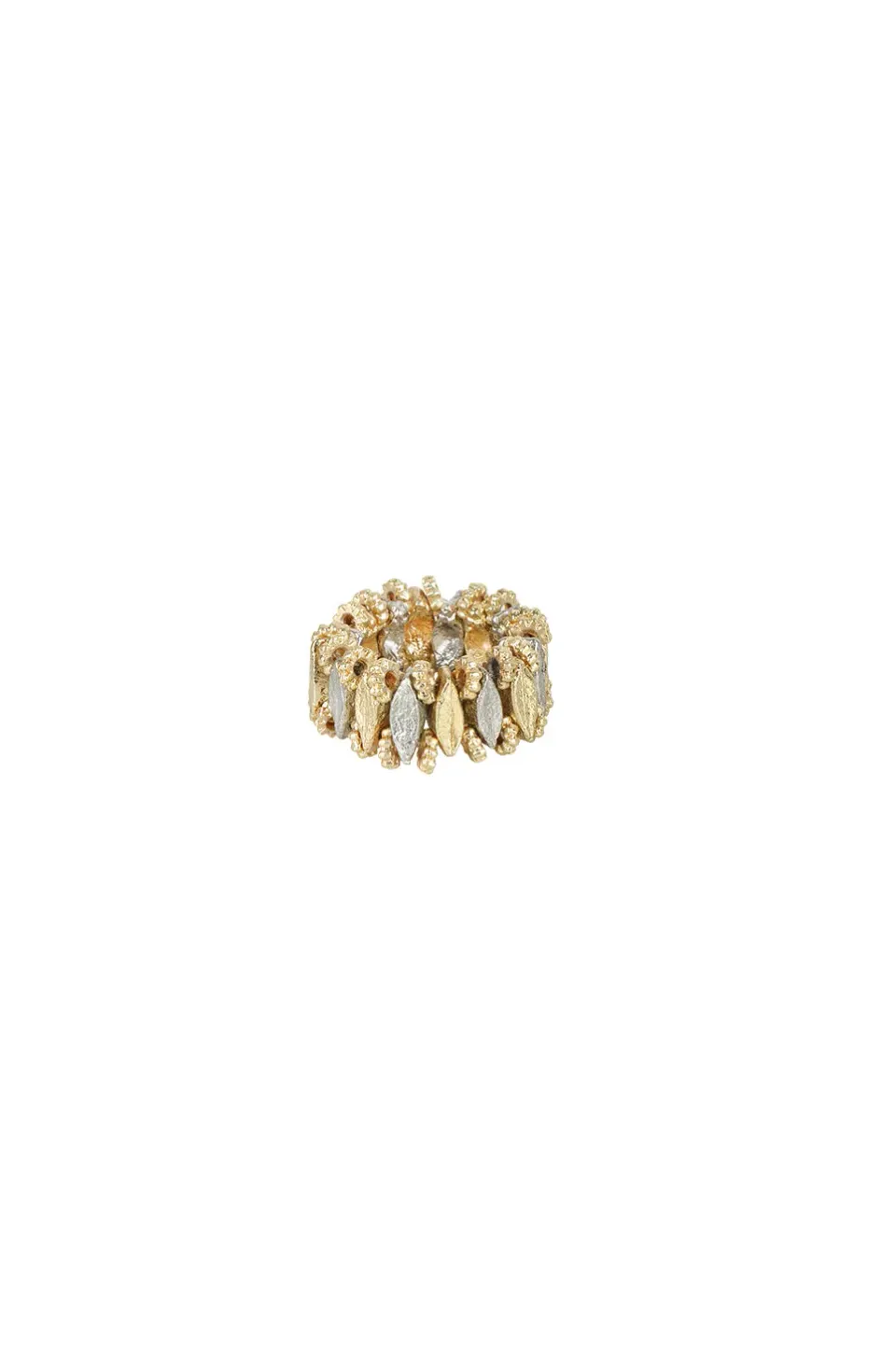 House of Tuhina Kamodini Leaf Stone anello pietra foglia