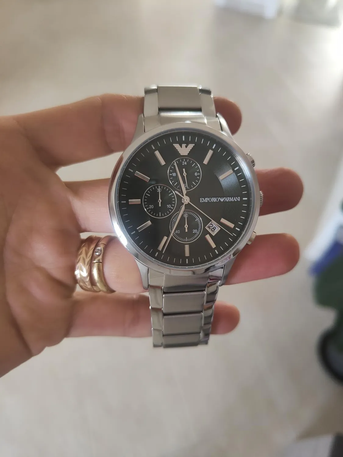 Emporio Armani Orologio Uomo Nero 43mm Quarzo Acciaio