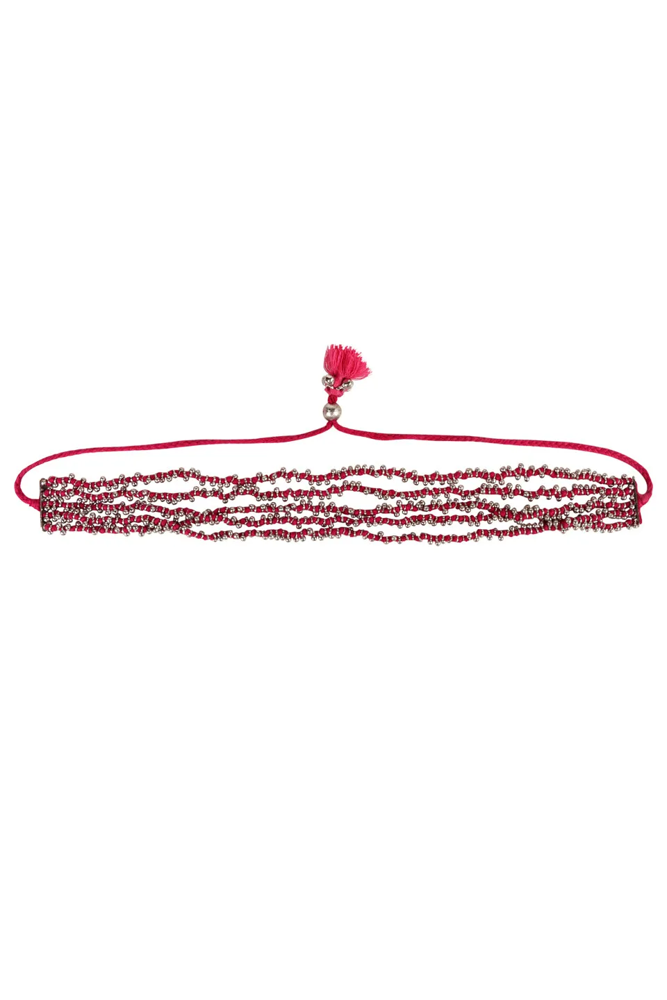 House of Tuhina Fuljhadi Silver Bajra collana