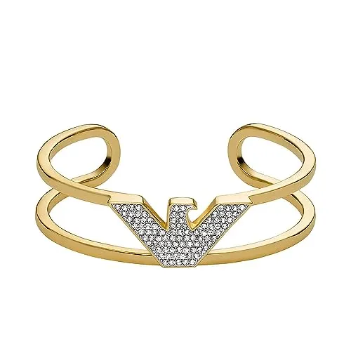 Emporio Armani EGS3047710 bracciale manchette oro cristalli