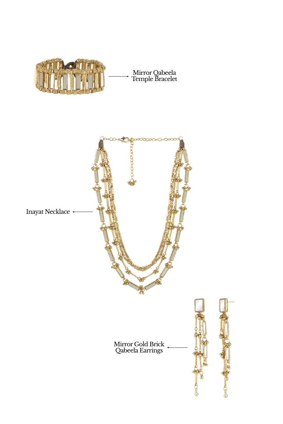 House of Tuhina Collector's Edit Look 1 set gioielli oro 5 pezzi