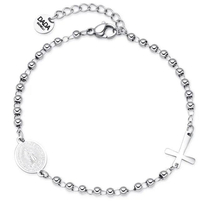 Dada Gioielli Bracciale Rosario Argento Acciaio 1pz