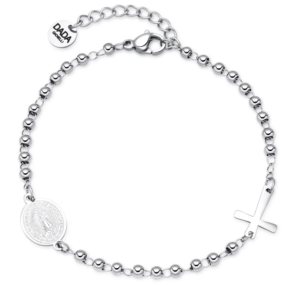 Dada Gioielli Bracciale Rosario Argento Acciaio 1pz