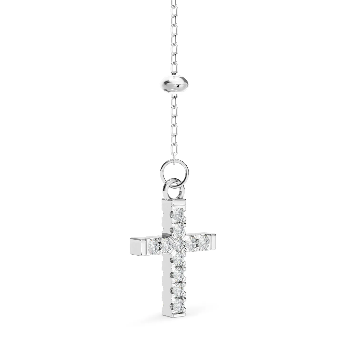 Dada Gioielli Rosario Collana Acciaio Argento Unisex Croce