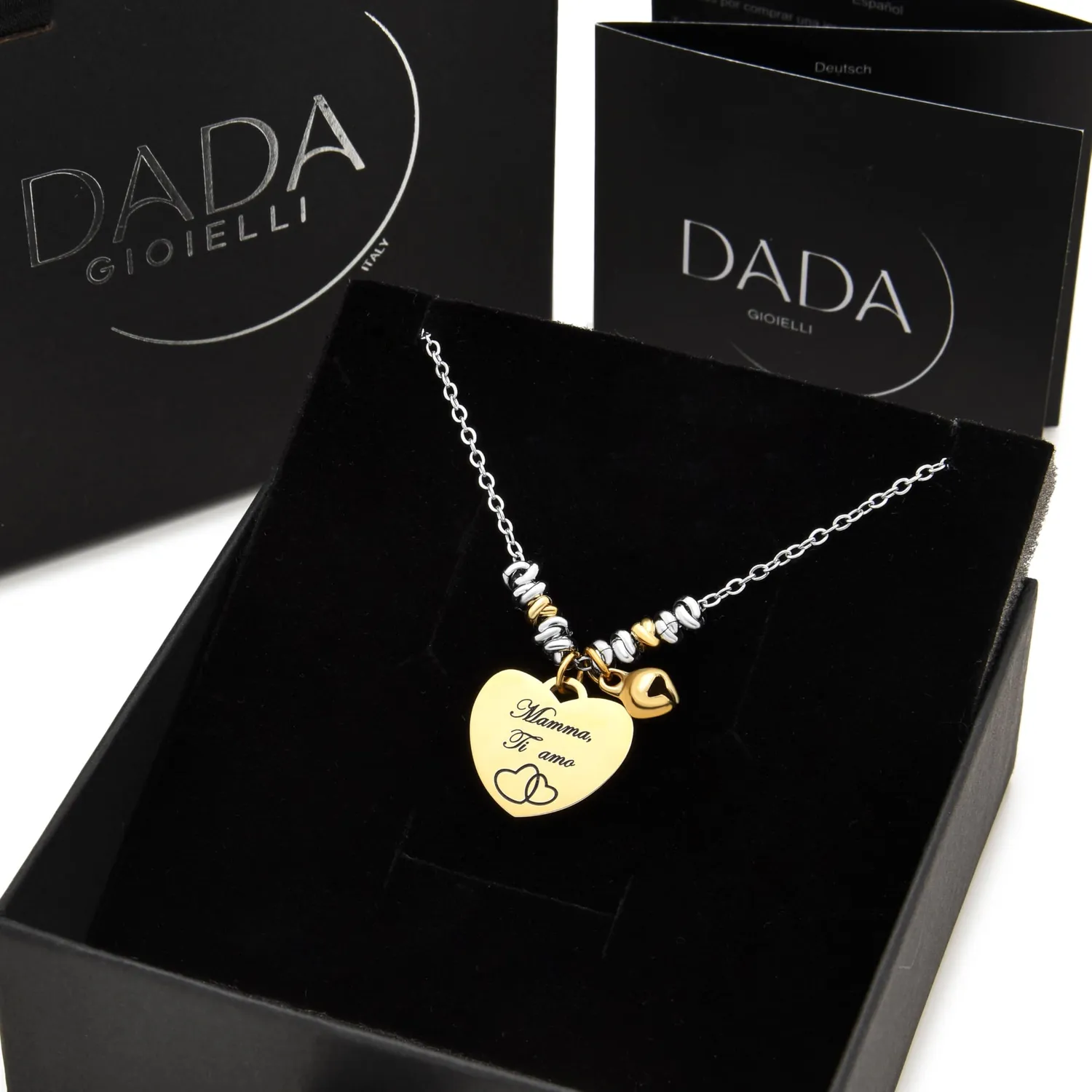 Dada Gioielli Collana Campanella Cuore Mamma Tutto Oro