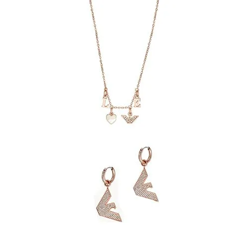 Emporio Armani EGS2955221 EGS2954221 set collana orecchini oro rosa