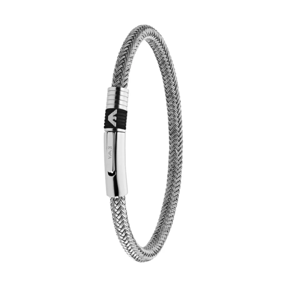 Emporio Armani bracciale uomo argento acciaio