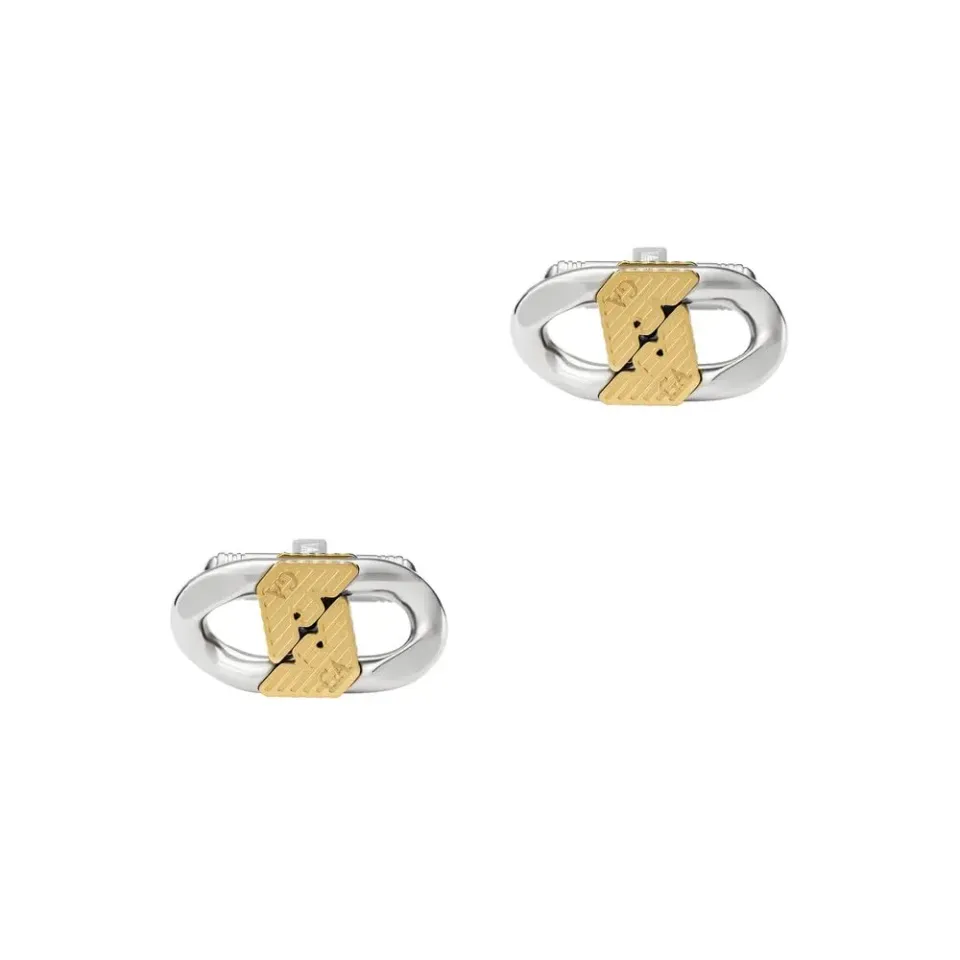 Emporio Armani Jewels Gemelli Uomo Argento e Oro acciaio