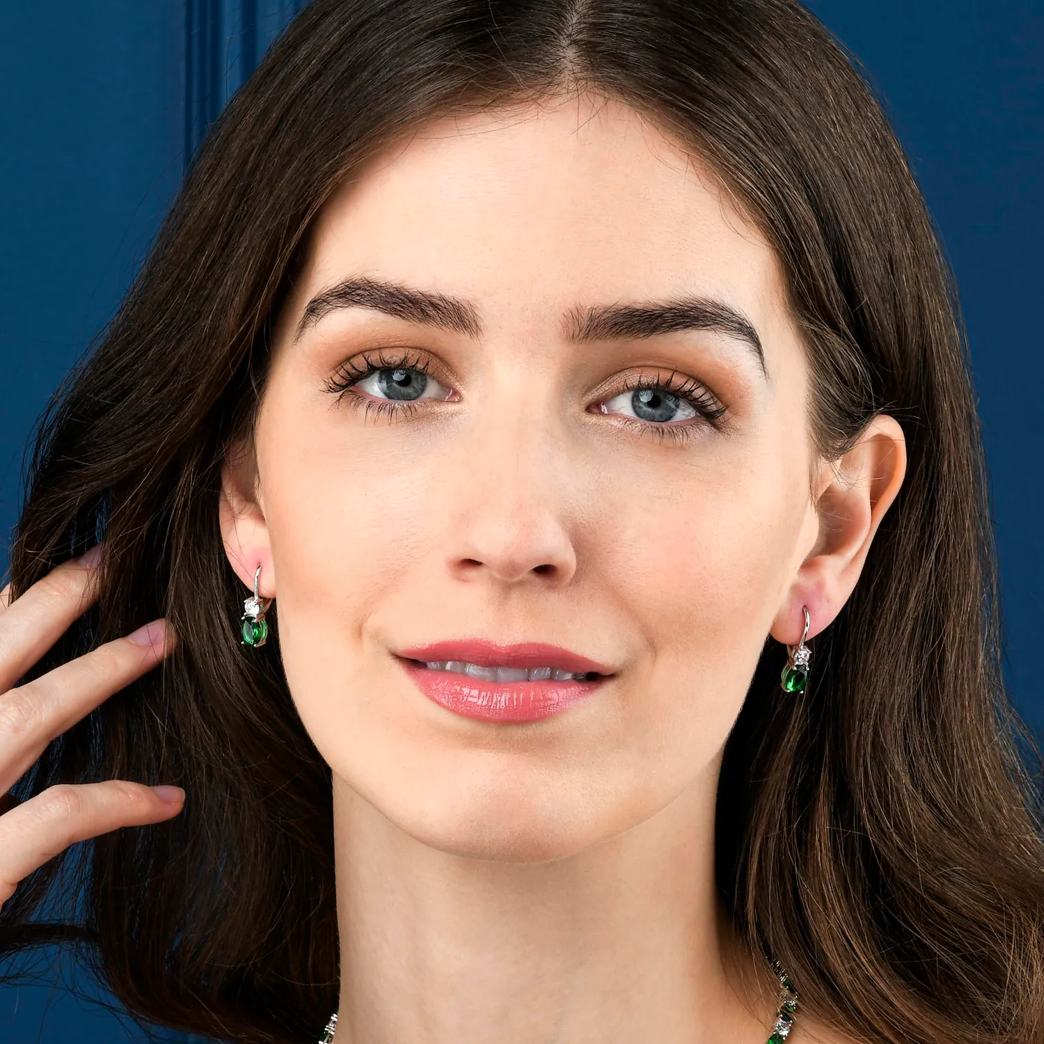 Diamond Treats Orecchini Argento 925 Donna Pietra Verde