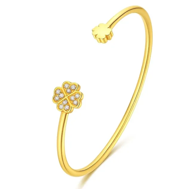 Dada Gioielli Bracciale Donna Quadrifoglio Oro Rigido