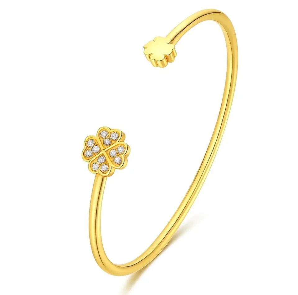 Dada Gioielli Bracciale Donna Quadrifoglio Oro Rigido