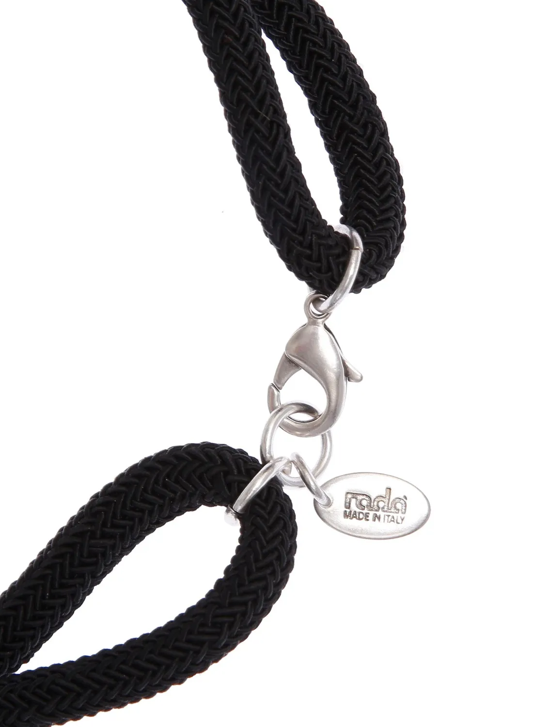Rada Collana Cordoncini intrecciati nero marrone pietre
