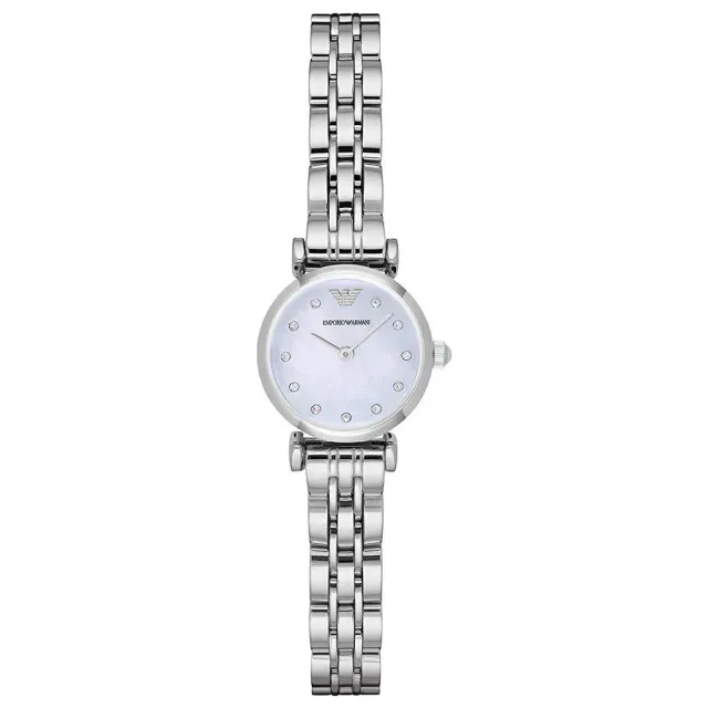 Emporio Armani orologio donna argento e bianco madreperla