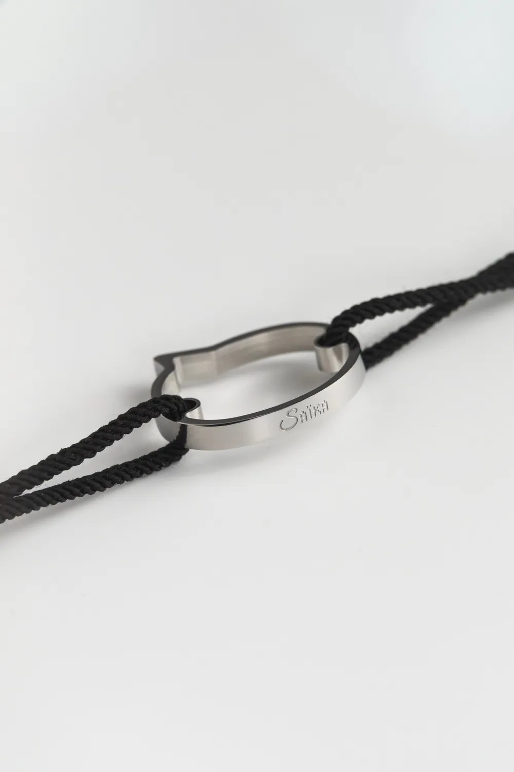 Saika Hibiki Steel bracciale nero in acciaio
