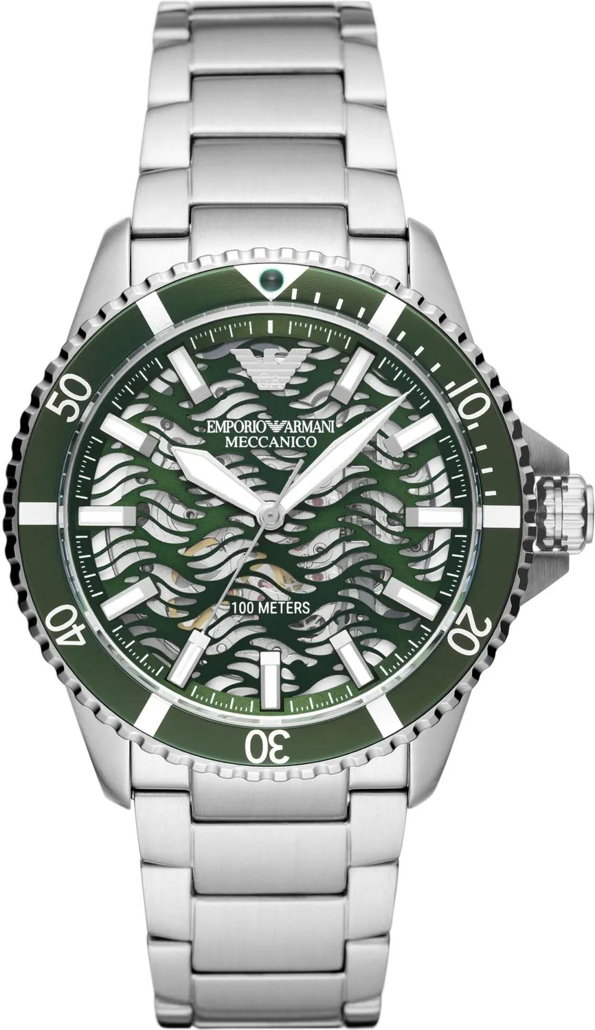 Emporio Armani orologio uomo nero argento quarzo