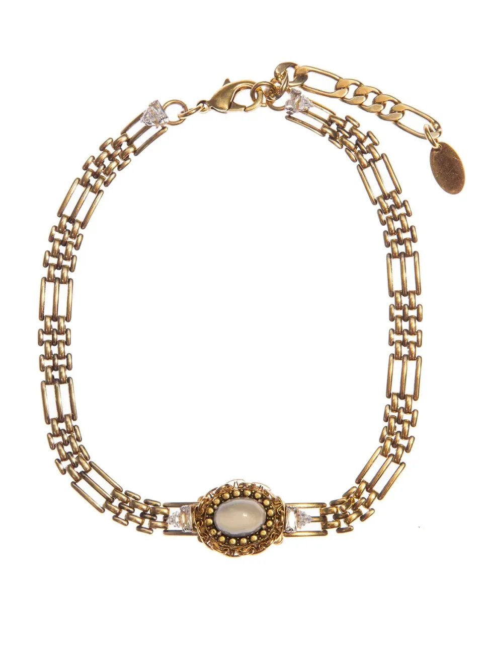 Rada Opale girocollo choker grigio cristalli