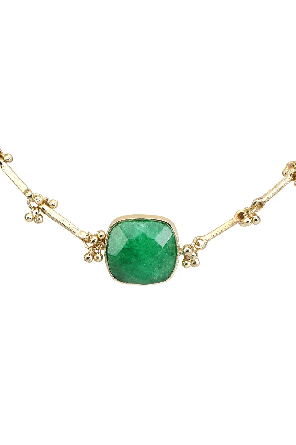 House of Tuhina Square Stone collana choker avorio pietra quadrata