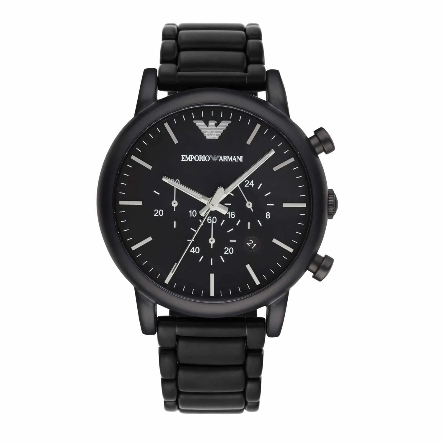 Emporio Armani orologio cronografo uomo argento nero