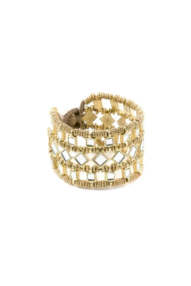 House of Tuhina Mirror Falak Mumtaz bracciale oro