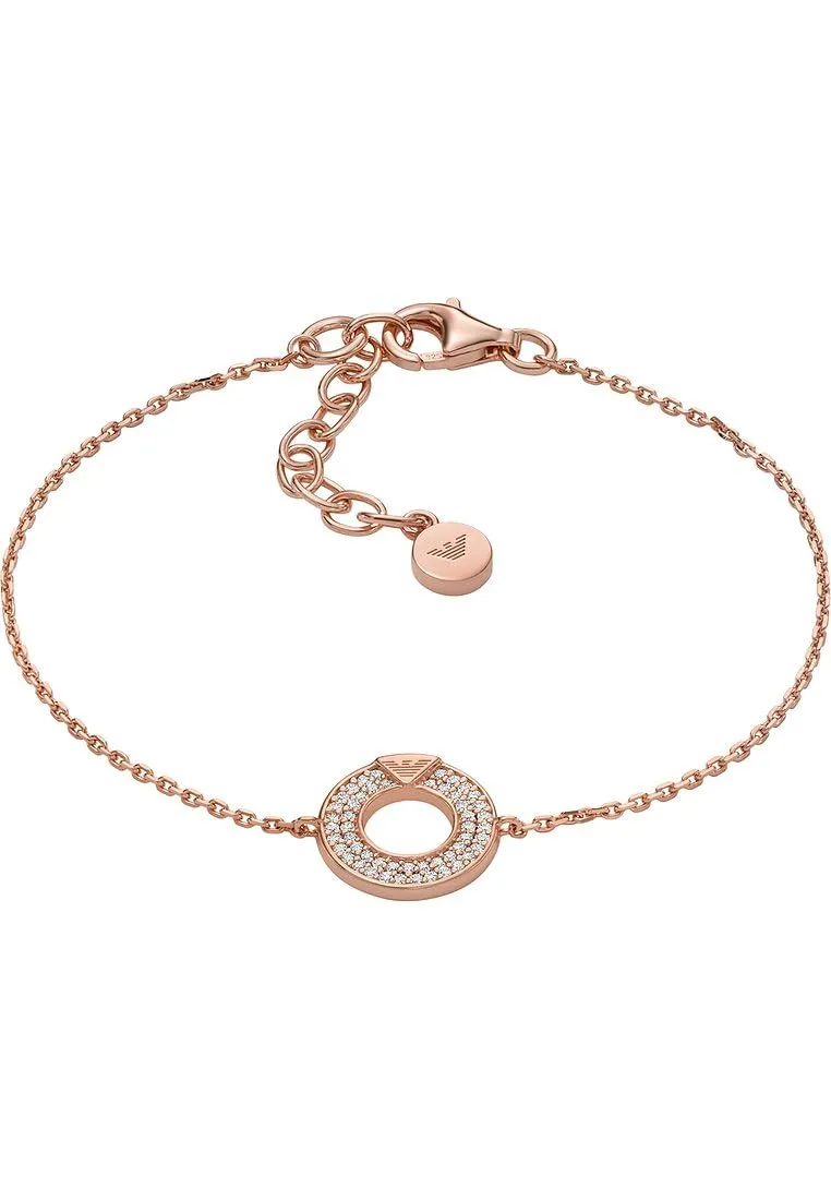Emporio Armani EG3571221 Bracciale Verde Oro Rosa