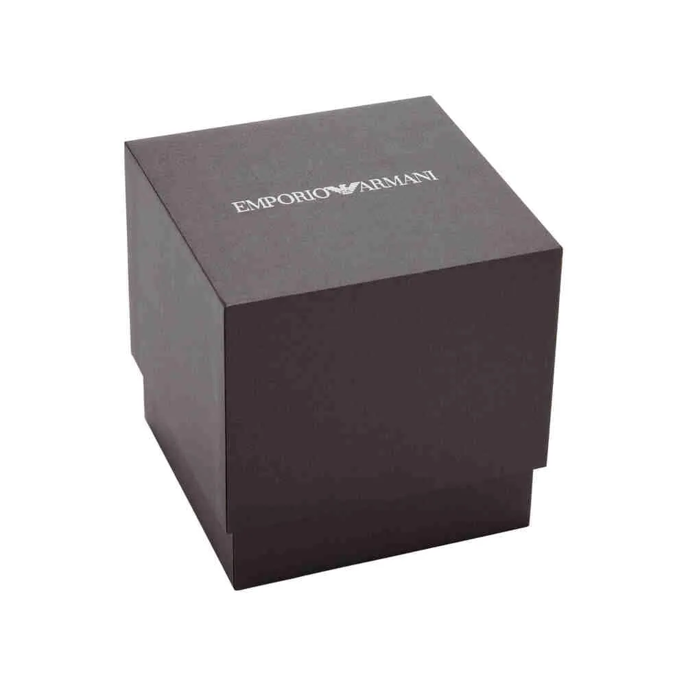 Emporio Armani orologio uomo nero e arancione