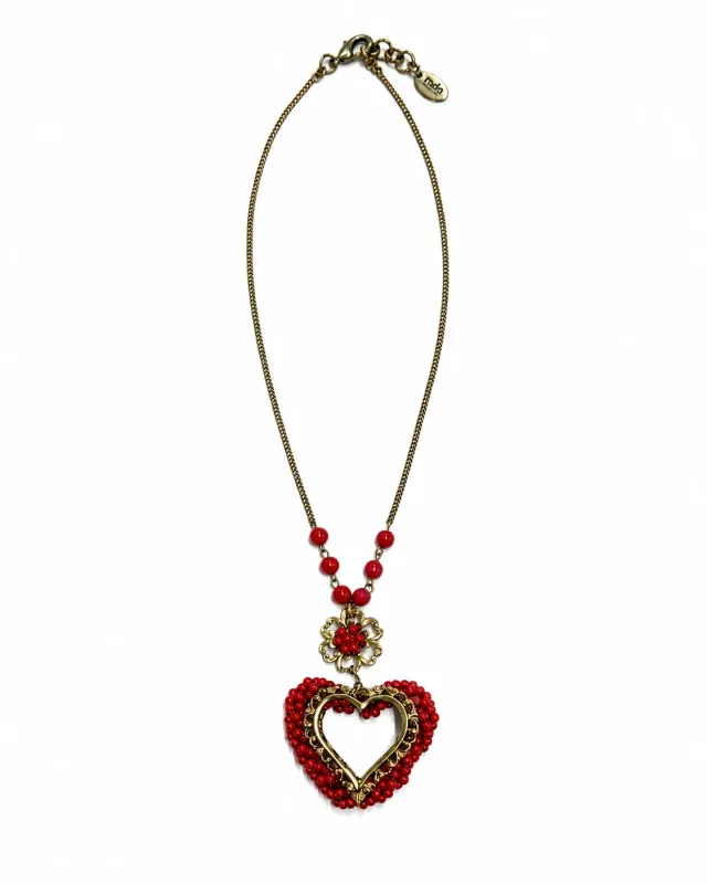 Rada Cuore Barocco Rosso collana rossa
